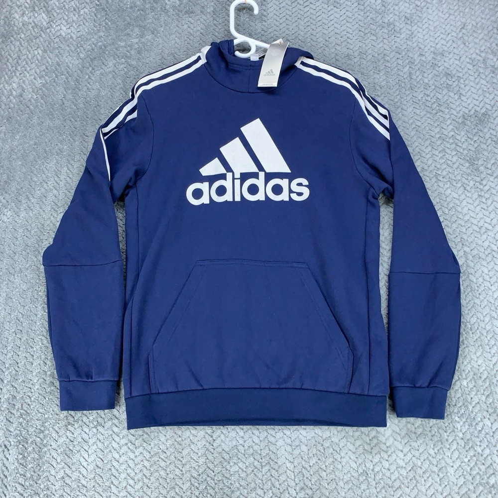 Adidas Tiro21 Pullover Hoodie Mens Size Medium Blue Casual Outerwear NWT Flaw